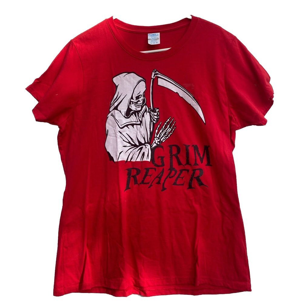 Grim Reaper Port & Company Ring Spun Ladies XL Graphic T Shirt‎